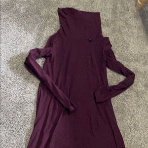 Athletic turtle neck maternity dress